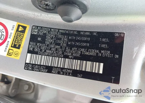 2018 Toyota Highlander Se из США, поврежденный, VIN 5TDJZRFH3JS903348